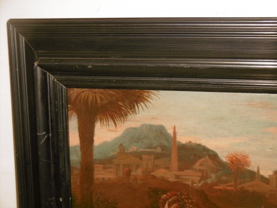 "Mosè salvato dalle acque" olio su tavola