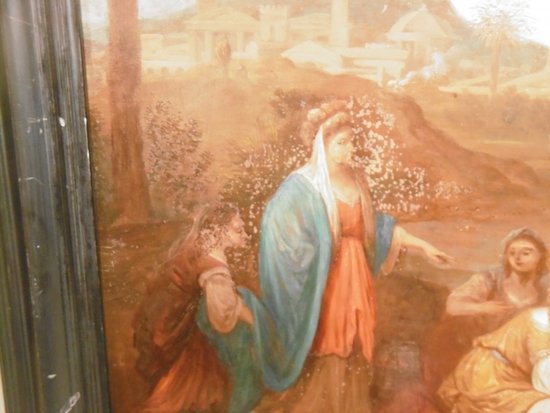 "Mosè salvato dalle acque" olio su tavola