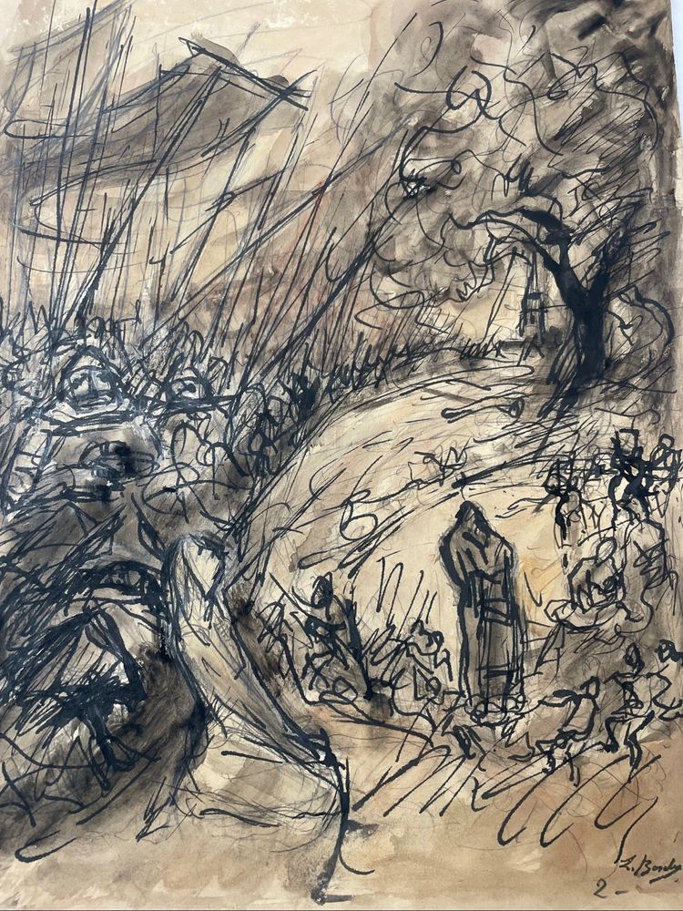Dessin encre de Léonard Bordes 