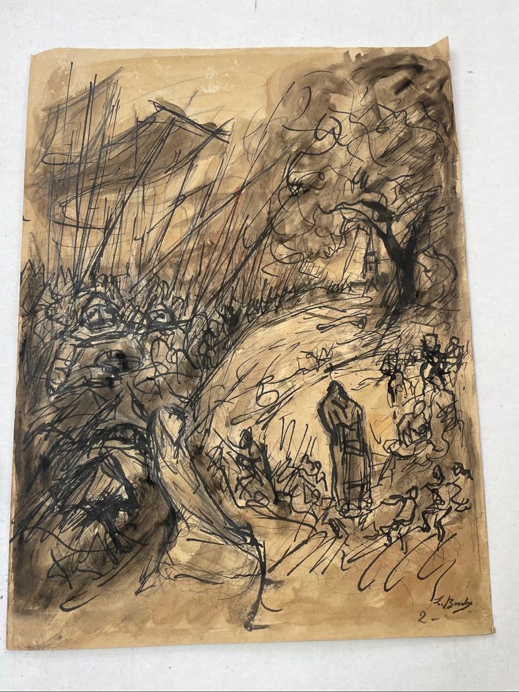 Dessin encre de Léonard Bordes 