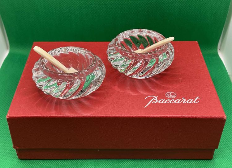 Baccarat crystal salt and pepper shakers