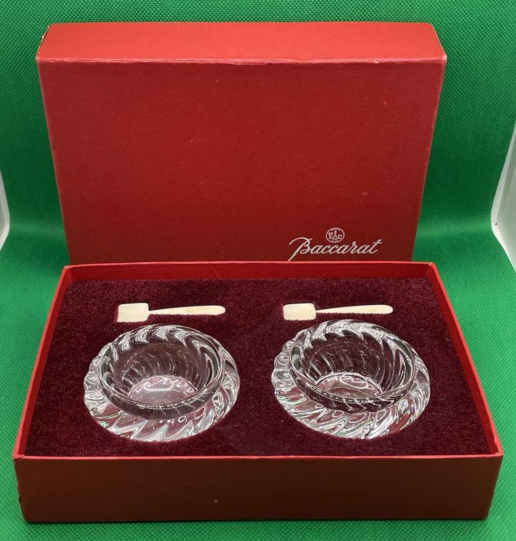 Baccarat crystal salt and pepper shakers