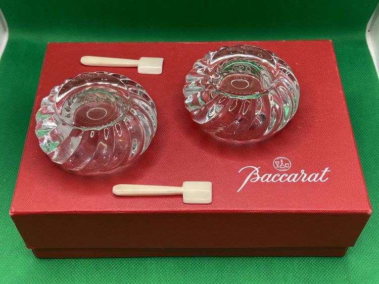 Baccarat crystal salt and pepper shakers