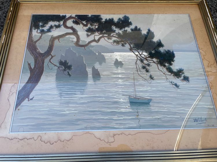 Le voilier en bord de mer 