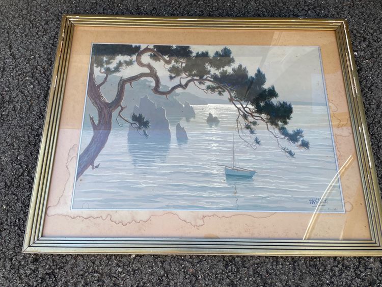 Le voilier en bord de mer 