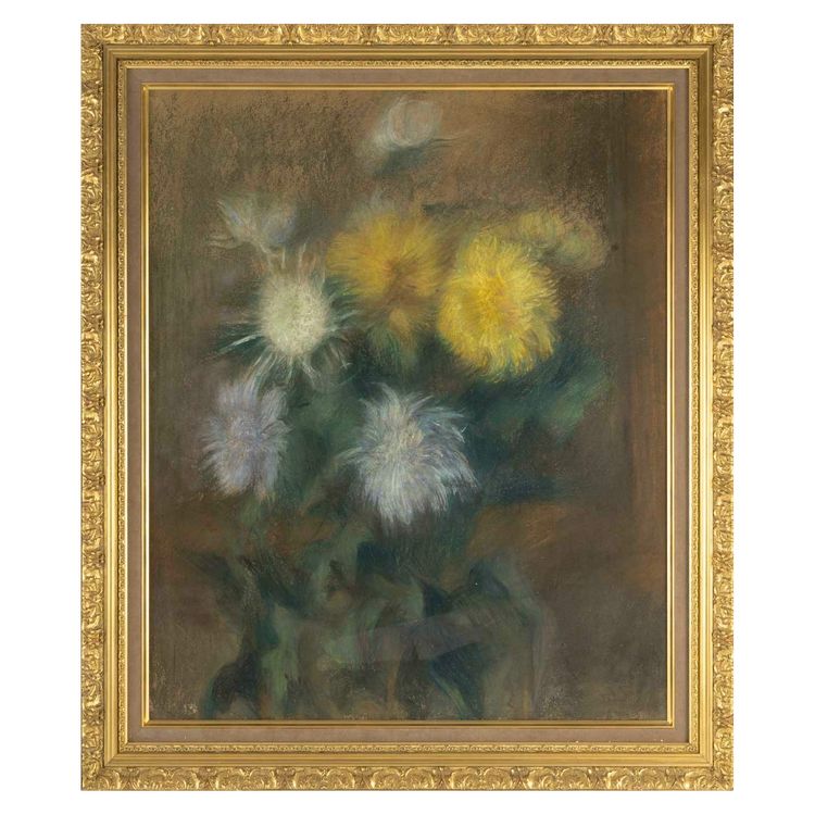 Toshio Bando (1895-1973) Fiori di crisantemo o Kikus