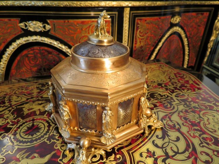 Schmuckkästchen aus Bronze und Boulle-Messing, Napoleon III.