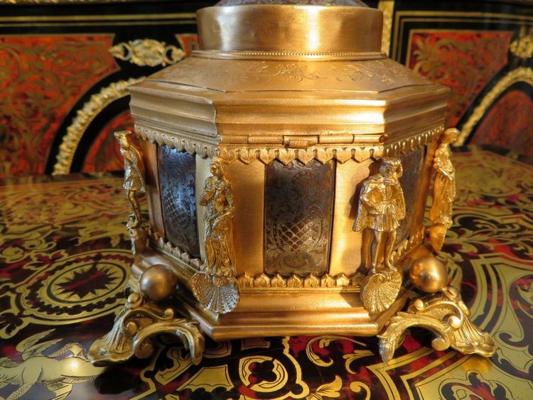 Schmuckkästchen aus Bronze und Boulle-Messing, Napoleon III.
