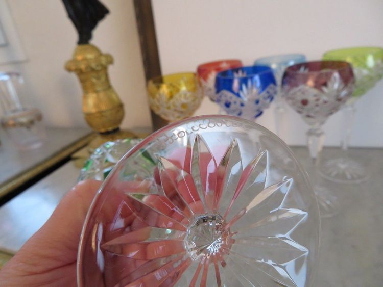 1 Wasserglas oder „Roemer Parmentier“ aus Baccarat-Kristall „Overlay“