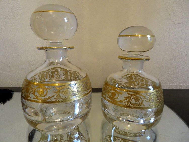 Saint Louis Thistle Gold Crystal Perfume-Style Beauty Set