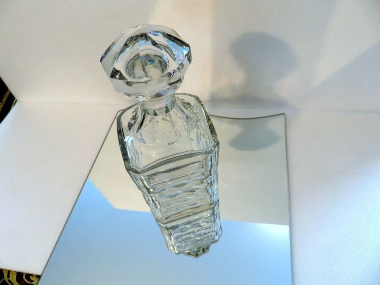 Baccarat Crystal Whiskey Decanter, Signed, "Chauny" Model