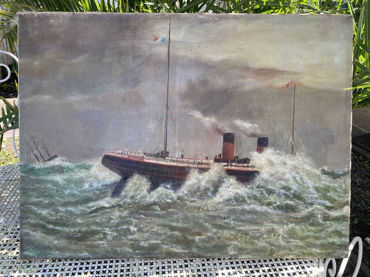 Barca tra le onde in mare