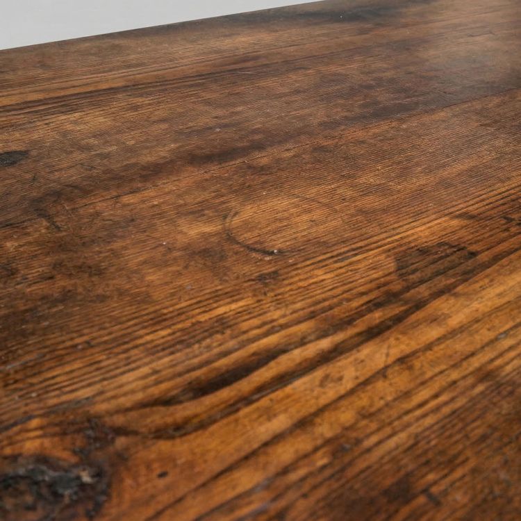 Spanish Baroque Style Dining Table with Wrought-Iron Stretcher — 18th Century