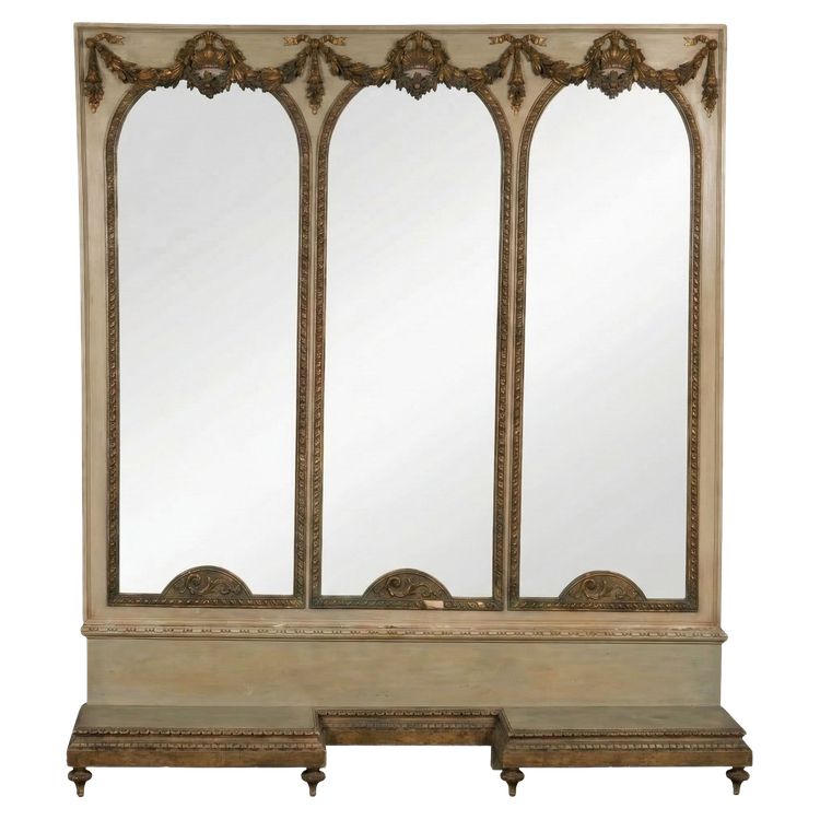Triple-Arched Trumeau Mirror — Louis XVI Style, 19th Century
