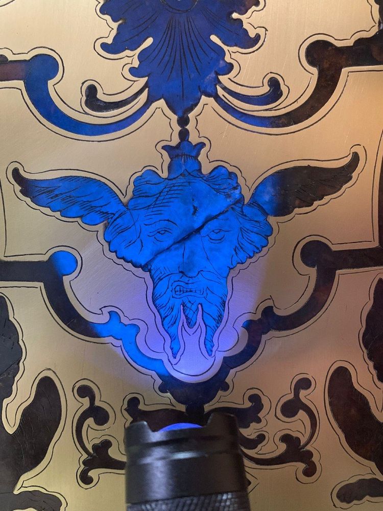 Louis XIV window in 18th century Boulle marquetry