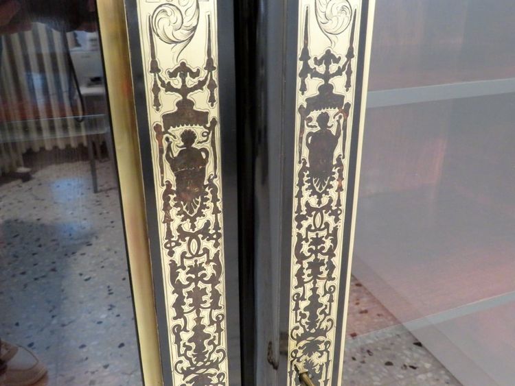 Louis XIV window in 18th century Boulle marquetry