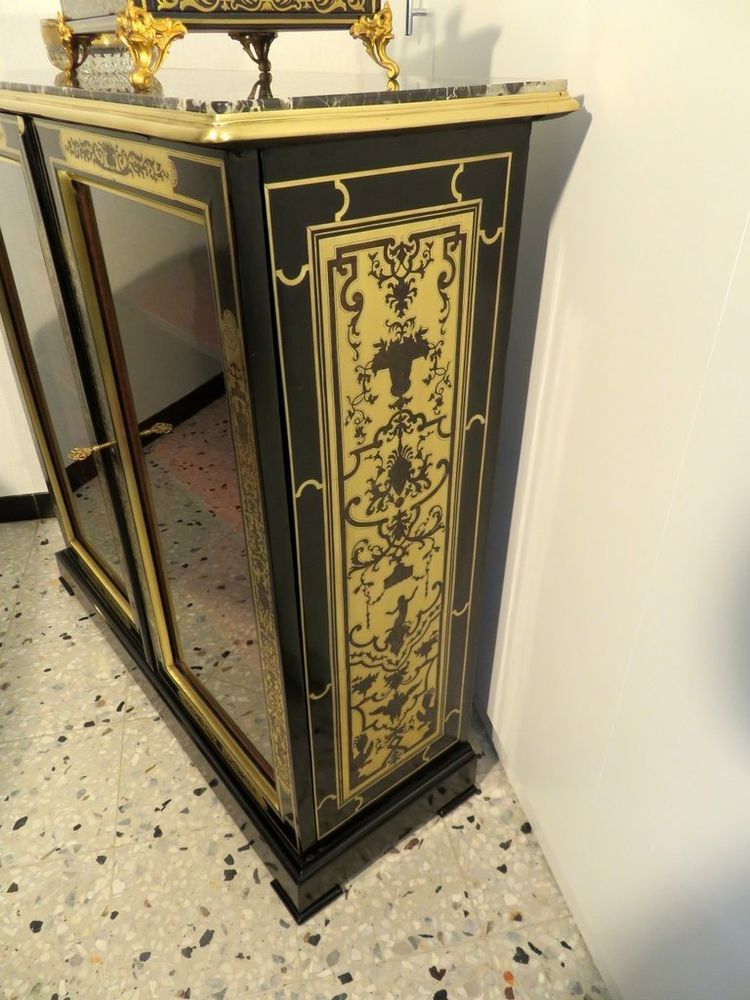 Louis XIV window in 18th century Boulle marquetry