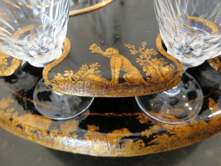 19th-Century Charles X-Era Crystal Liquor Cabinet