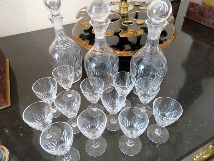 19th-Century Charles X-Era Crystal Liquor Cabinet