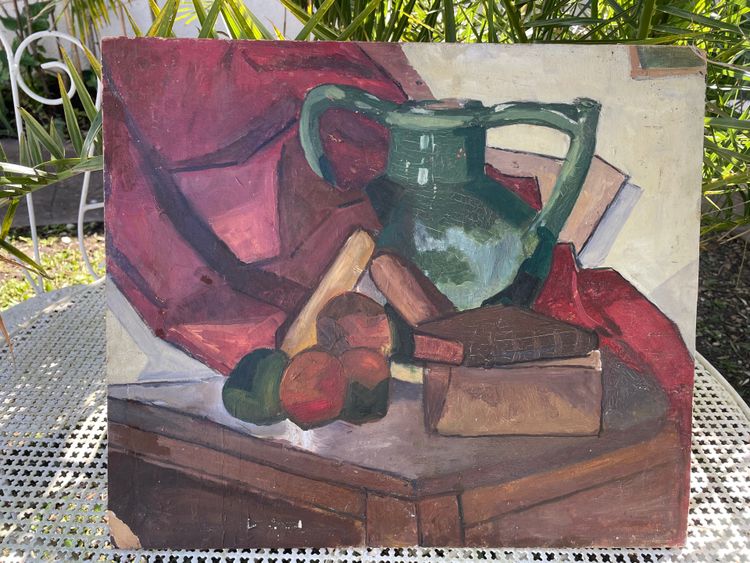 Still life of fruit and jug