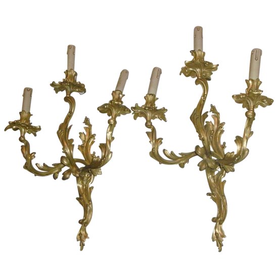 Pair of Louis XV wall lamps