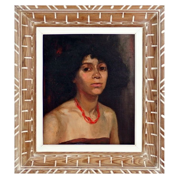 "Portrait de jeune femme"huile sur toile vers 1930-50