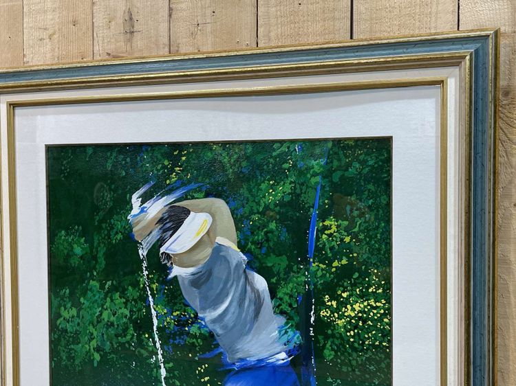 Lithograph by Victor Spahn (1949 - ) Golfer