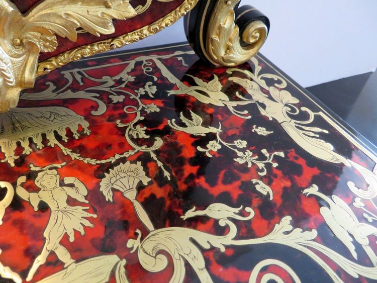 Barbière Avec Miroir En Marqueterie Boulle d'époque Napoléon III