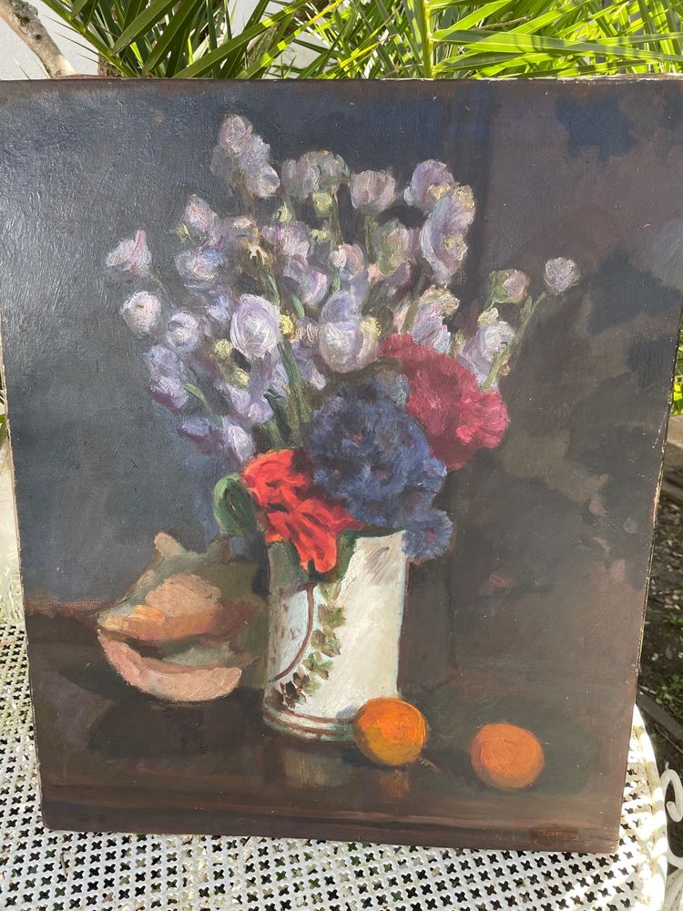 Nature morte aux fleurs et oranges 