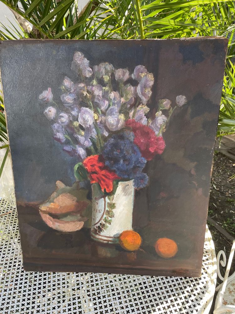 Nature morte aux fleurs et oranges 