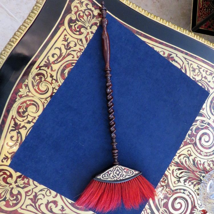 Balayette de cheminée en marqueterie Boulle époque Napoléon III