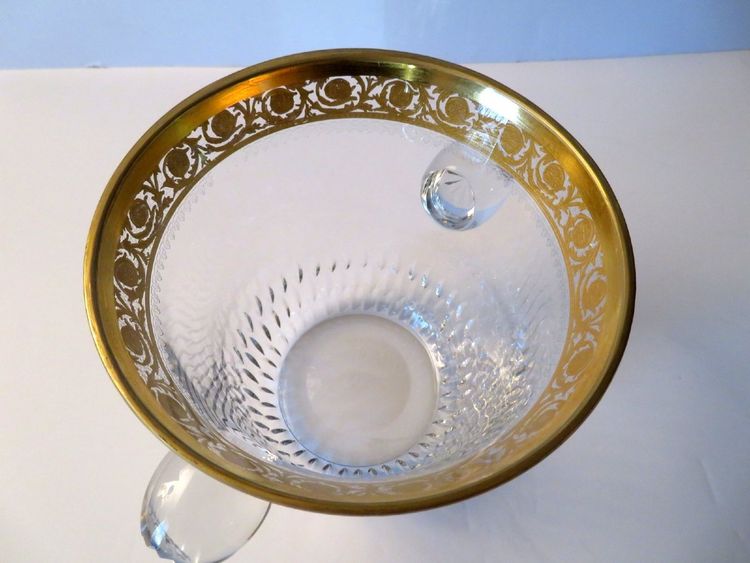 Antiker Eiskübel „Saint Louis Thistle“ in Gold und Kristall, Frankreich