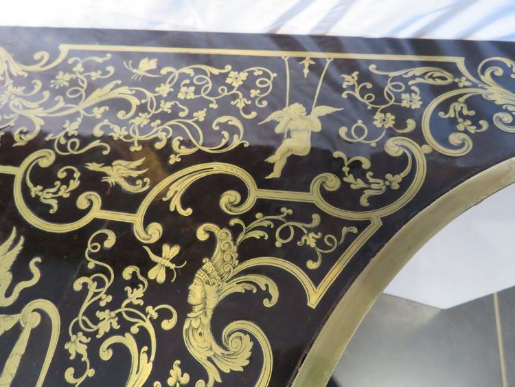 Attribuito a Mellier, comò con intarsi Boulle, XIX secolo, stile Regency.