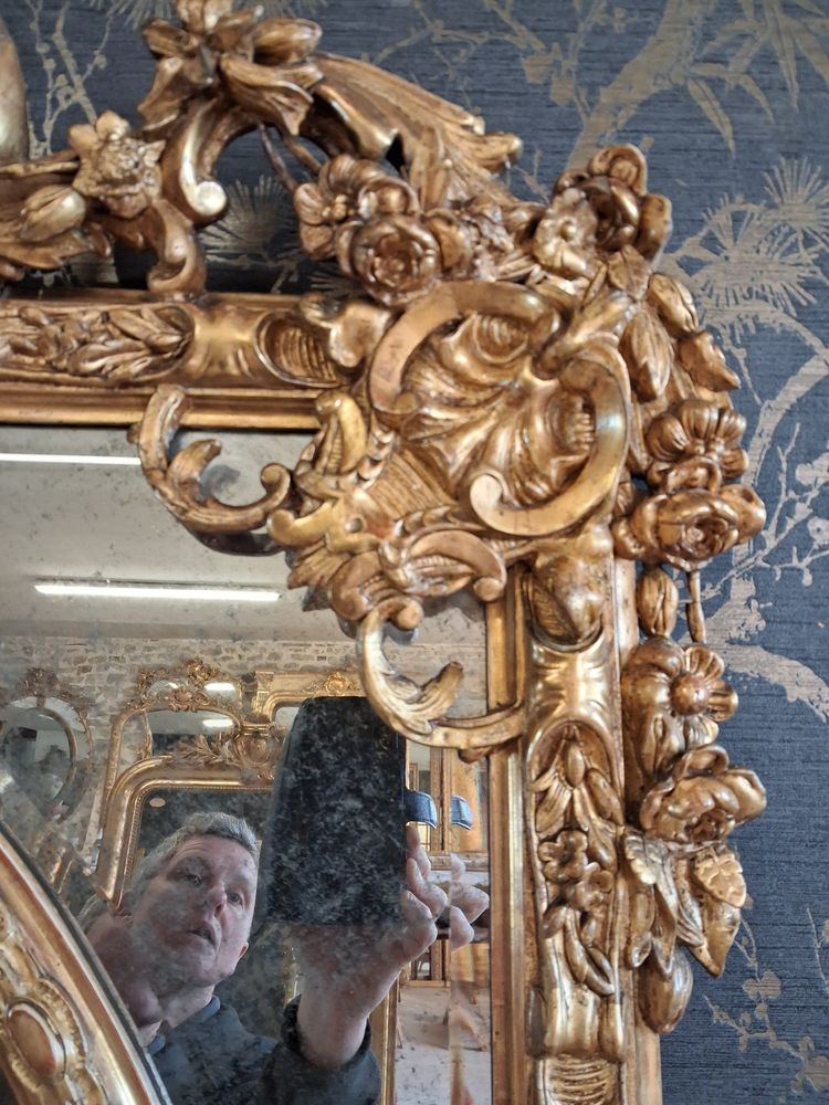 Specchio del XIX secolo con cornice 152 x 106