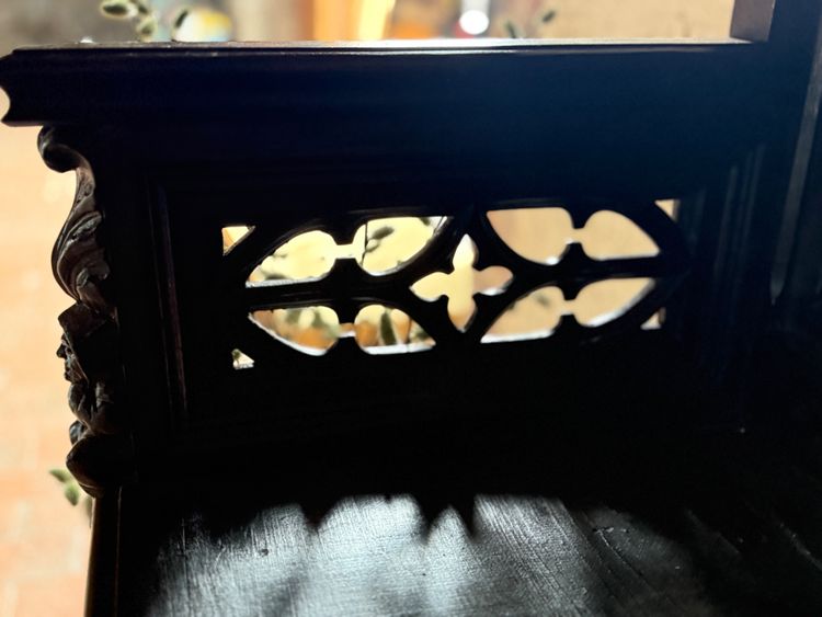 Large neo-Gothic cathedral with walnut chest