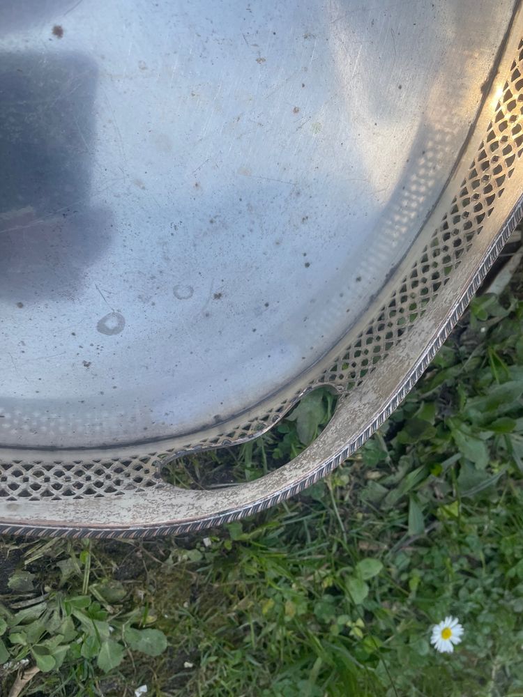 Vassoio da portata, metallo argentato