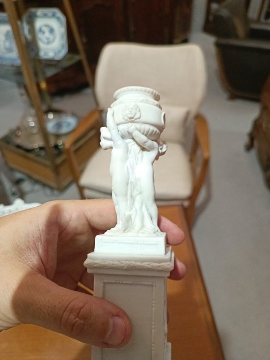 Statuette - Biscuit - Colonne - Vers 1900 