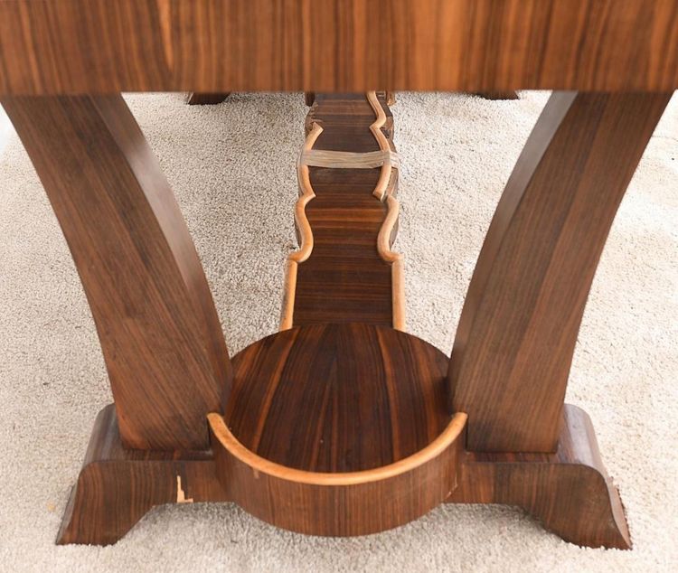 Art deco table with rosewood veneer