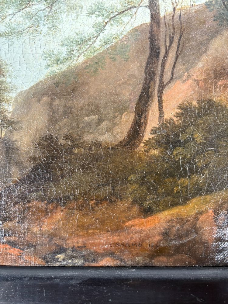 Karl I MARKO (1791-1860) - Voyageurs dans un paysage Italien