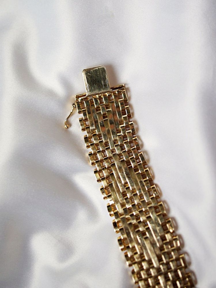 Bracciale vintage anni '80 italiano bicolore intrecciato
