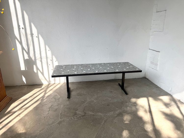 Modernist coffee table, ceramic mosaic, Lilienthal, 60s