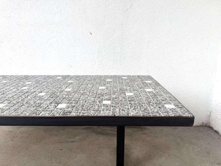 Modernist coffee table, ceramic mosaic, Lilienthal, 60s