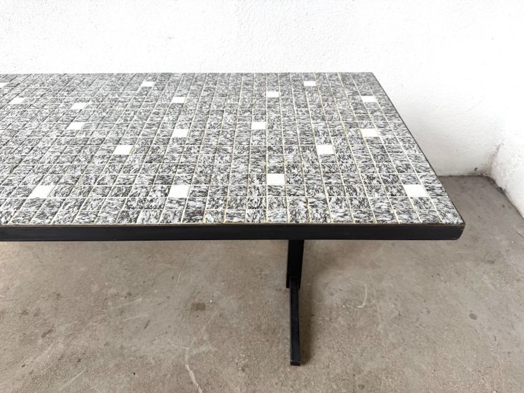 Modernist coffee table, ceramic mosaic, Lilienthal, 60s