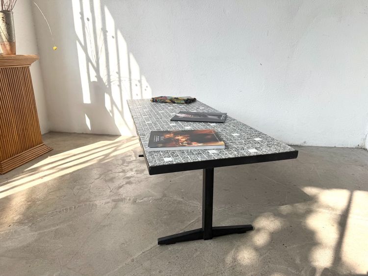 Modernist coffee table, ceramic mosaic, Lilienthal, 60s