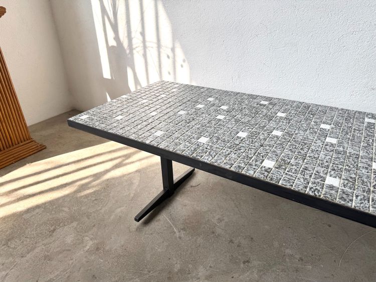 Modernist coffee table, ceramic mosaic, Lilienthal, 60s