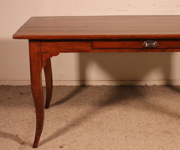 Louis XV Oak Table, Late 18th Century