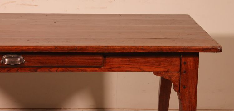 Louis XV Oak Table, Late 18th Century