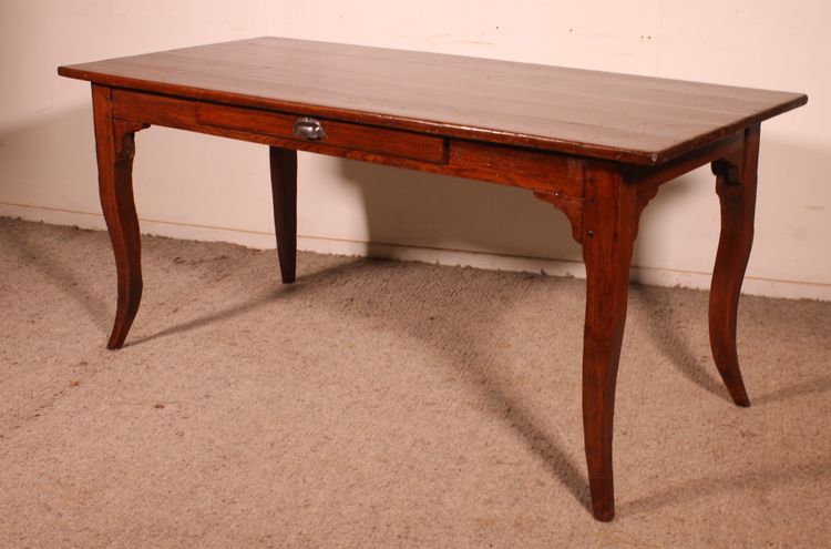 Louis XV Oak Table, Late 18th Century