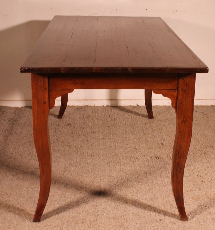 Louis XV Oak Table, Late 18th Century