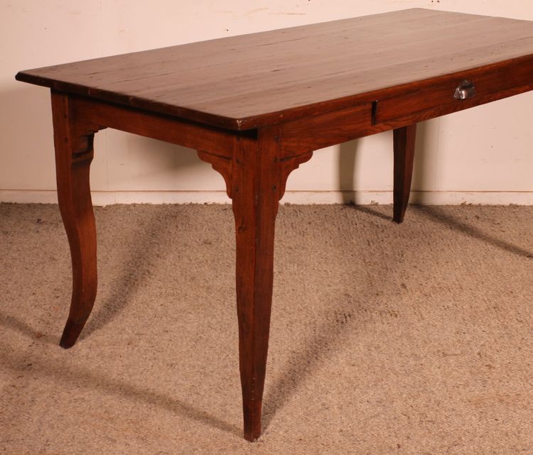 Louis XV Oak Table, Late 18th Century